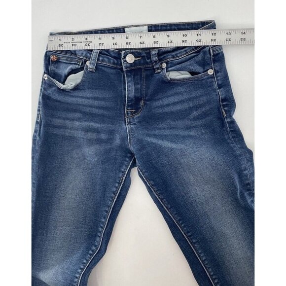 Hudson Jeans Girls 14 Skinny Medium Wash  Blue Denim Cuffed Size 14 - Picture 6 of 8
